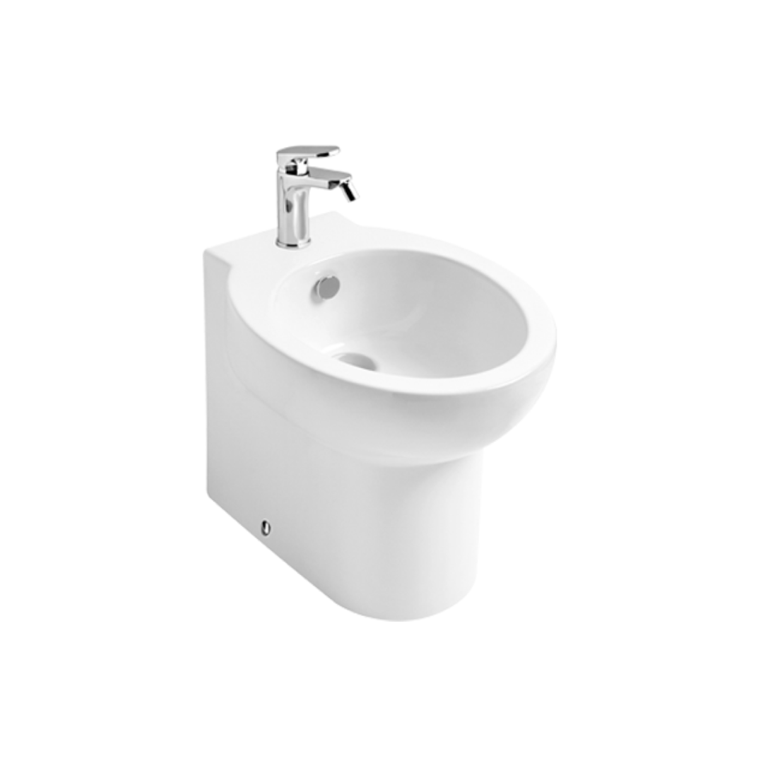Brosse WC ronde à poser hauteur 36,5 cm, inox poli