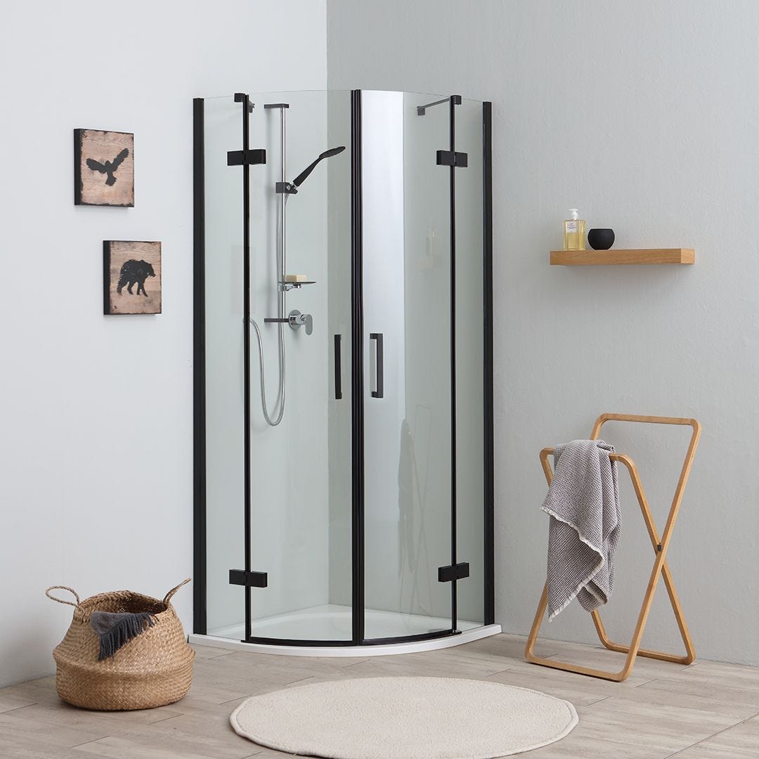 Etagere de Douche Noire Aluminium Rocco Salle de Bains Deco