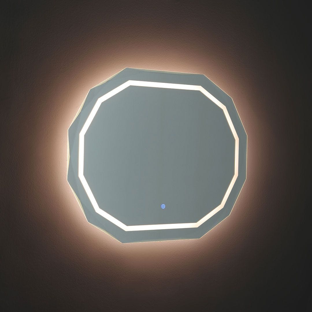 Miroir éclairant LED ovale, 100x70 cm, Eclipse