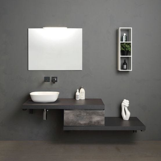 Meuble salle de bains 180 cm avec lavabo de meubles