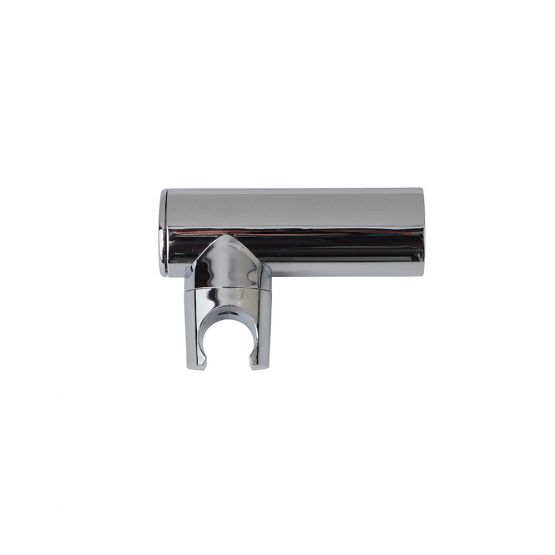 Support pour pommeau de douche arrondi chromé