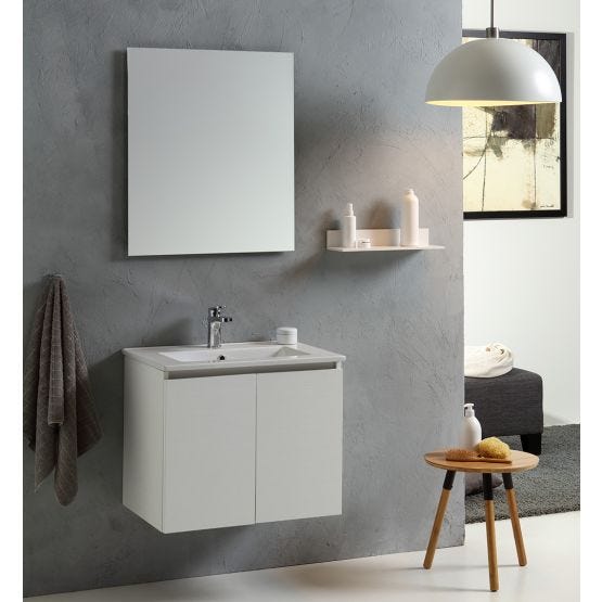 Arredo bagno piccoli spazi sospeso ed in bianco foresta 