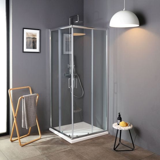 Cabine de douche design moderne 80x80 avec verre de 4 mm