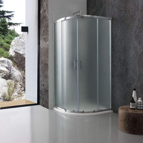 cabine de douche semi-circulaire 90x90