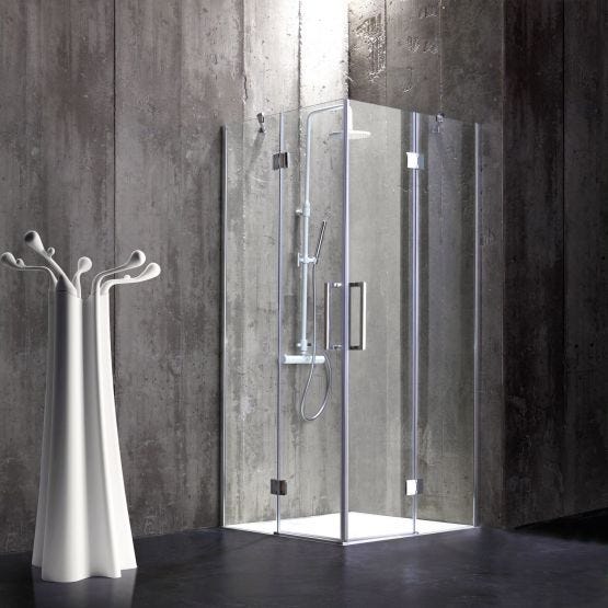Cabine de douche en verre sans profil 90X90