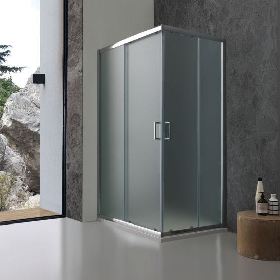 cabine de douche rectangulaire opaque 80x100