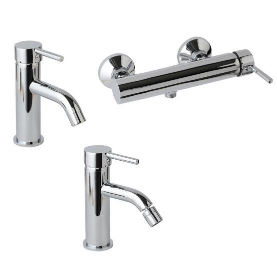 Lot complet de robinetterie pour lavabo, bidet et thermostatique de douche