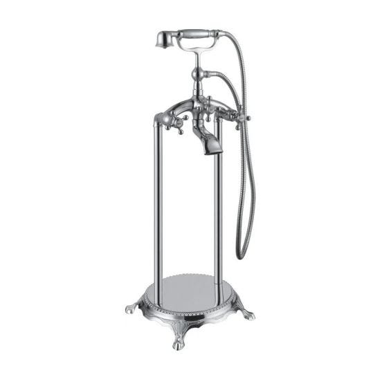 Groupe robinet avec colonne pour baignoire en ilot