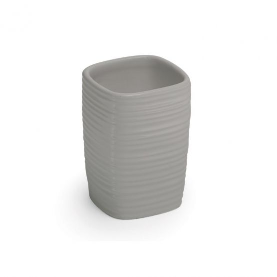 portaspazzolini grigio in ceramica