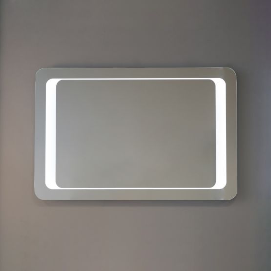 Miroir avec cadre frontal sablé à LED 90x60