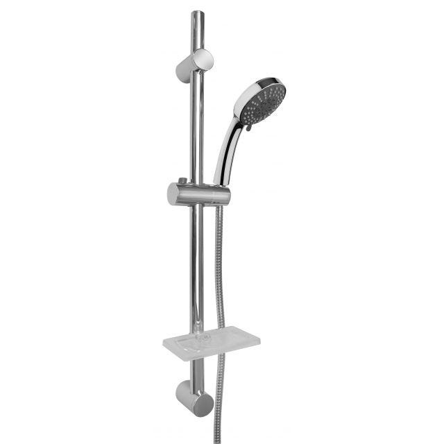 BARRE DE DOUCHE COULISSANTE MULTI-JETS + PORTE-SAVON