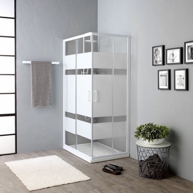 CABINE DE DOUCHE 70X100 CRYSTAL SÉRIGRAPHIÉ PRIX ÉCONOMIQUE | VENERE