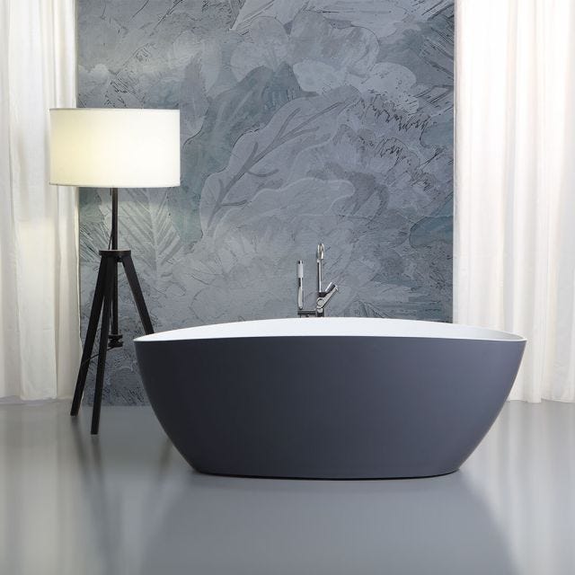 BAIGNOIRE AUTOPORTANTEDESIGN MODERNE GRIS | RACHELE