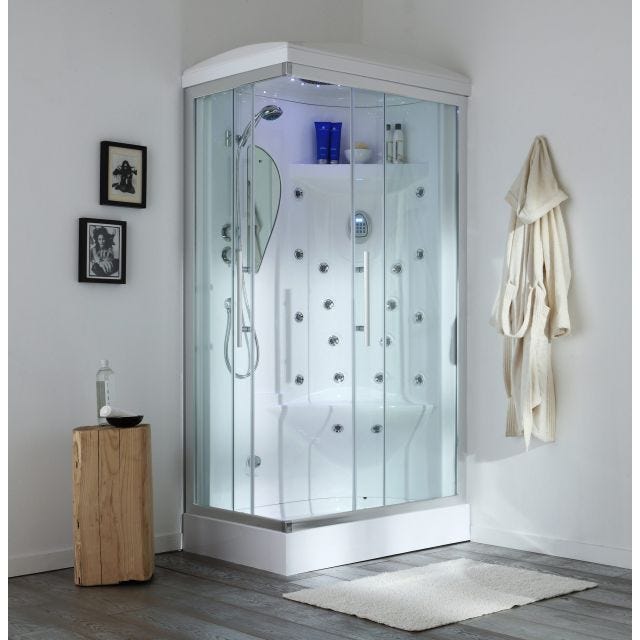 CABINE DE DOUCHE HYDROMASSAGE MULTIFONCTIONNELLE 70x90 DROITE | IRIDE