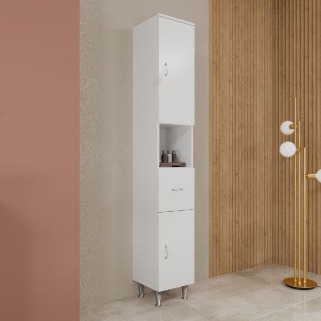 COLONNE DE SALLE DE BAIN SUR PIED BLANC BRILLANT H 198 CM | EASY