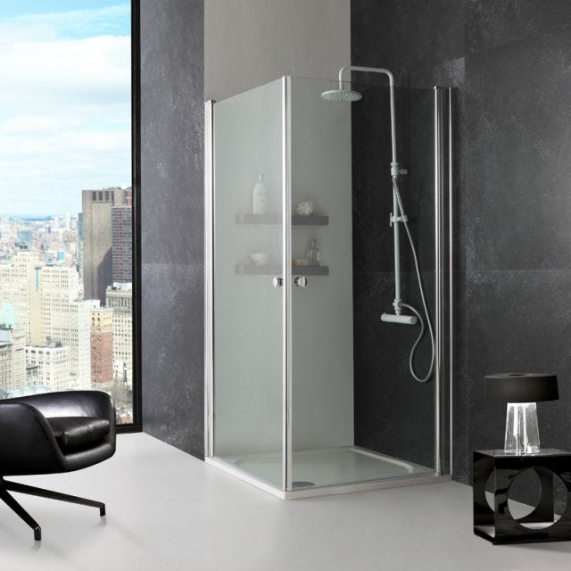 CABINE DE DOUCHE CRISTAL CARÉE A DEUX BATTANTS EN VERRE 70X70 CM | CRISTAL