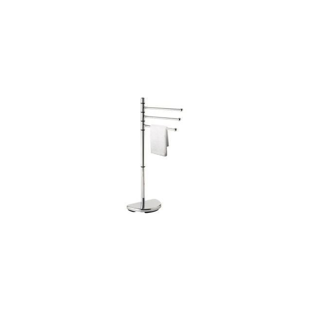 SET POUR SALLE DE BAINS PORTE-SERVIETTES EN MÉTAL CHROMÉ | HIBISCUS