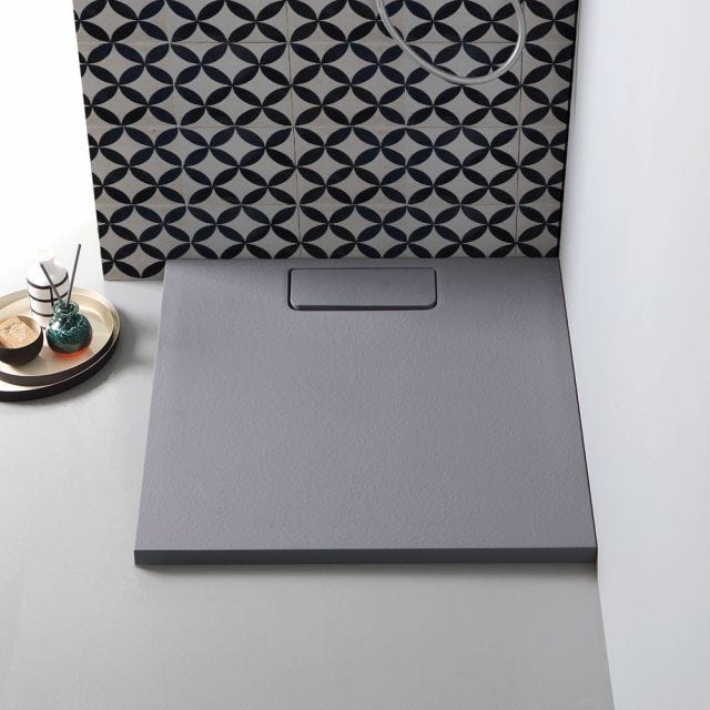 RECEVEUR DE DOUCHE ANTHRACITE 80X80 EN RÉSINE FINE | MART