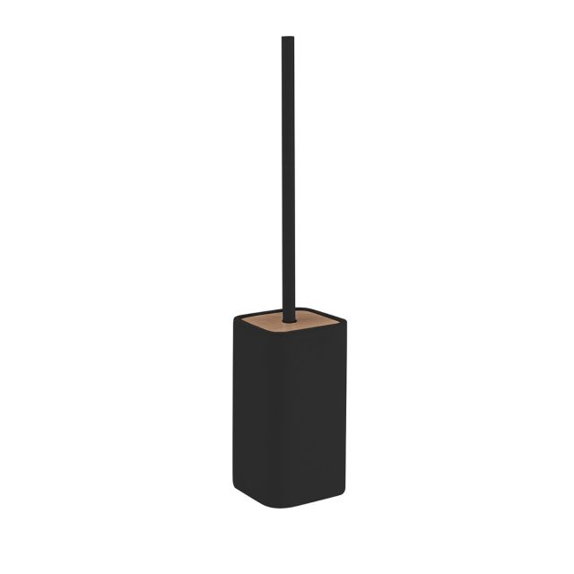 BROSSE À TOILETTES CARRÉE EN BAMBOU NOIR| ALISSO