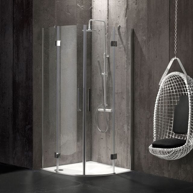 CABINE DE DOUCHE ANGULAIRE 90X90 EN VERRE 6 MM SANS STRUCTURE | LONDON 