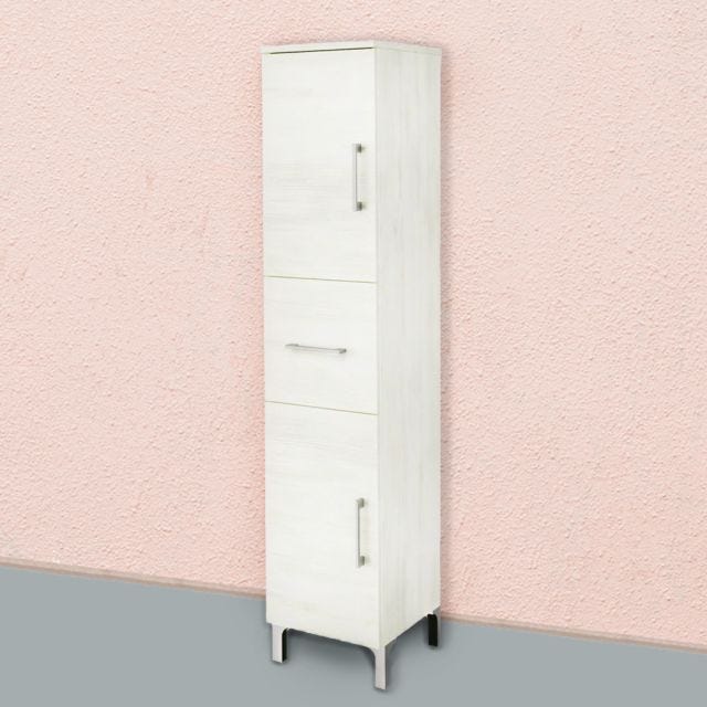 MEUBLE DE SALLE DE BAINS SUR PIED 150CM BLANC EFFET BOIS | RIMINI
