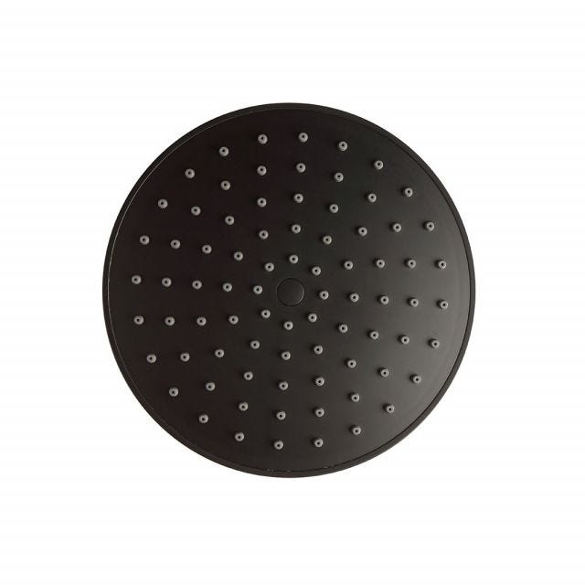 POMME DE DOUCHE RONDE DE 20 CM EN ACIER NOIR MAT