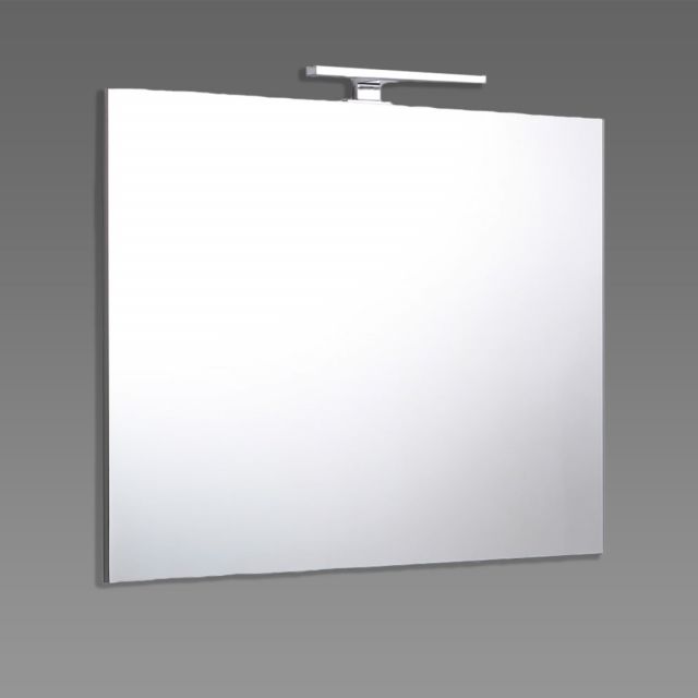 MIROIR AVEC BORDS POLIS CM 100X70 RÉVERSIBLE AVEC LAMPE LED