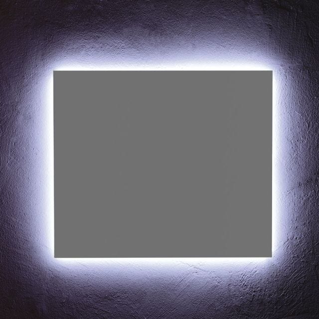 MIROIR DE SALLE DE BAIN 70x60 CM AVEC RÉTRO-ÉCLAIRAGE LED