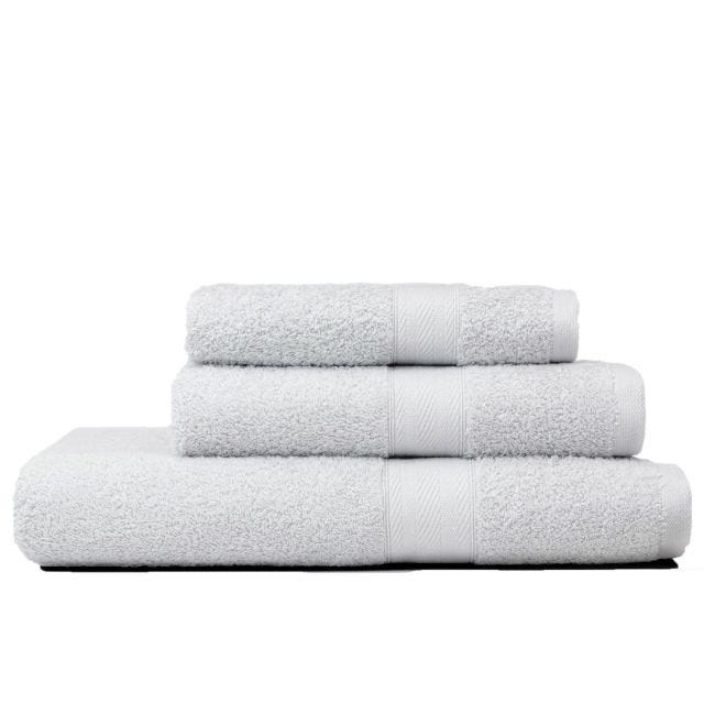 LOT DE 3 SERVIETTES ÉPONGE EN COTON COULEUR PERLE| TEDDY